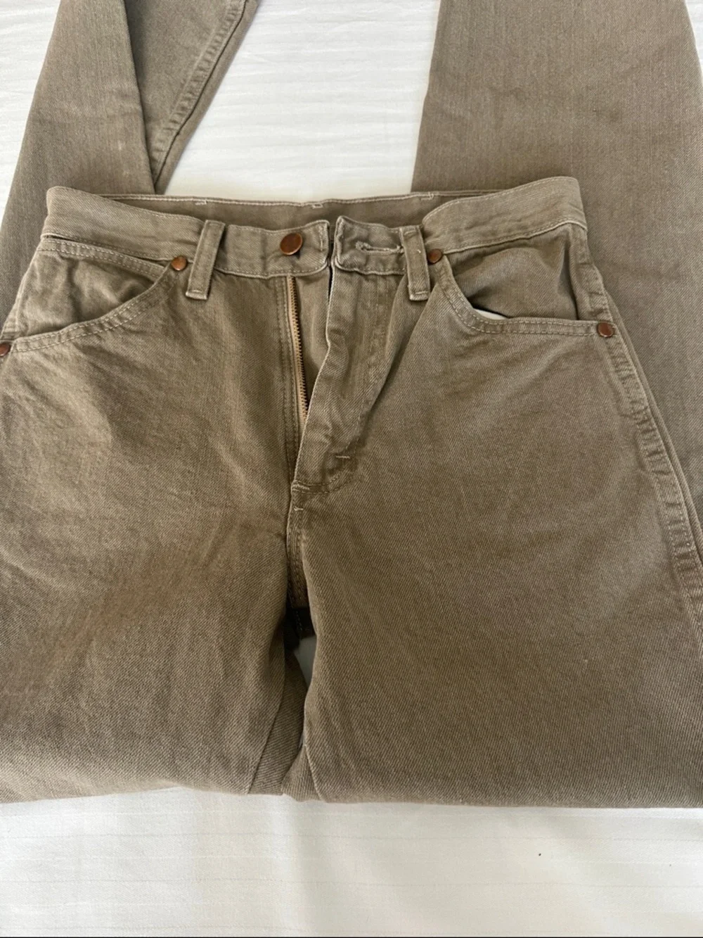 Vintage 90’s Wrangler #0936 Men’s Tan Cowboy Slim Jeans, 27 - Picture 3 of 5
